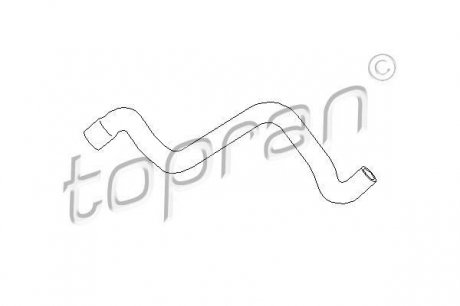 108311 Патрубок радиатора печки Audi 80 1.8-2.0 86-91 TOPRAN підбір по vin на Brocar