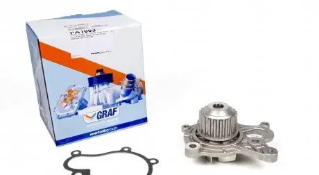 PA1063 Помпа воды Hyundai Tucson/Santa Fe/i30/Elantra/Kia Sportage/Cee'd 2.0-2.2CRDi 05- (20z) (R/B)(6 лоп) GRAF подбор по vin на Brocar