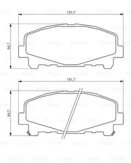 0986494382 Гальмівні колодки, дискові BOSCH підбір по vin на Brocar