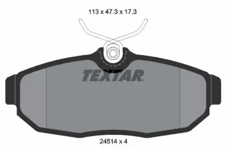 2451401 Тормозные колодки дисковые TEXTAR подбор по vin на Brocar