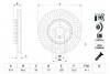 0986479E28 Диск тормозной BMW 5 F07/F10/7 F01-04 передний левый вент. D=374мм. BOSCH підбір по vin на Brocar