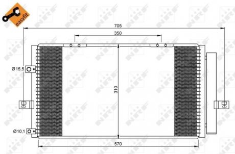 35659 Конденсатор, кондиционер NRF підбір по vin на Brocar