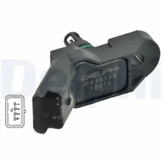 PS10128 Датчик давления и температуры Belingo, Xsara, C2/3/4/5 PEUGEOTPartner, 207/307/407 DELPHI подбор по vin на Brocar