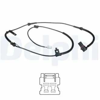 SS20637 Датчик ABS задн Лів KIA SORENTO I 2.4/2.5D/3.5 08.02-12.11 DELPHI підбір по vin на Brocar