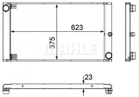 CR1093000P CHŁODNICA BMW 520D 2.0D 10/04- MAHLE / KNECHT подбор по vin на Brocar