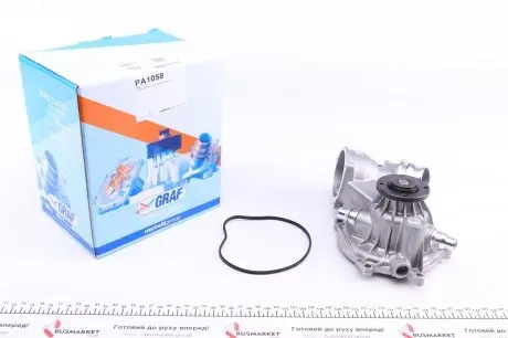 PA1058 Помпа воды BMW 5/6/7/X5 535i/540i/550i/650i/740i,Li/750i,Li/4.8i xDrive 05-10 (R/B) (8 лоп.) GRAF подбор по vin на Brocar