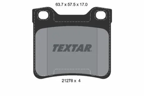 2127803 Гальмівні колодки, дискове гальмо (набір) TEXTAR підбір по vin на Brocar