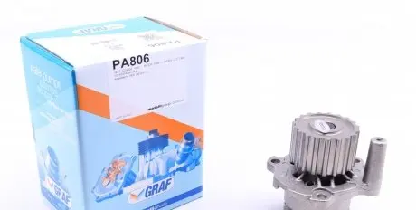 PA806 Помпа води Seat Cordoba/Ibiza/Skoda Fabia/VW Polo V 1.9SDI 99-09 (19z) (R/B) (7 лоп) GRAF підбір по vin на Brocar