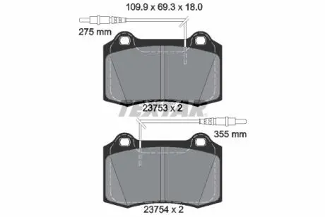 2375301 Тормозные колодки дисковые TEXTAR підбір по vin на Brocar