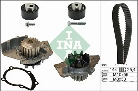 530023530 Комплект (ремінь+ролик+помпа) INA підбір по vin на Brocar