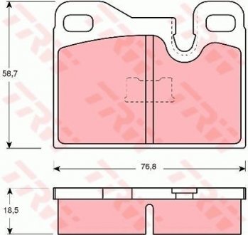 GDB310 Комплект тормозных колодок, дисковый тормоз TRW подбор по vin на Brocar