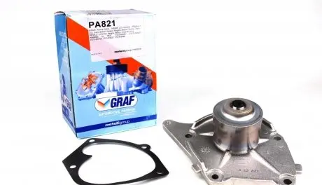 PA821 Помпа воды Renault Kangoo/Megane/Scenic/Clio/Nissan Almera/Kubistar/Micra 1.5dCi 01- (B/B) (10 лоп) GRAF подбор по vin на Brocar