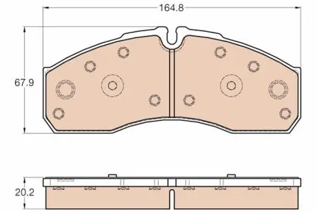 GDB3567 Комплект гальмівних колодок TRW підбір по vin на Brocar