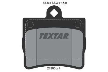 2190003 Колодки тормозные (задние) MB C-class (W202) 93-00 (Teves) TEXTAR підбір по vin на Brocar