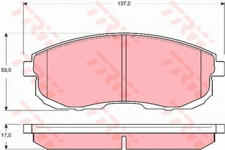 GDB3390 Комплект тормозных колодок, дисковый тормоз TRW підбір по vin на Brocar