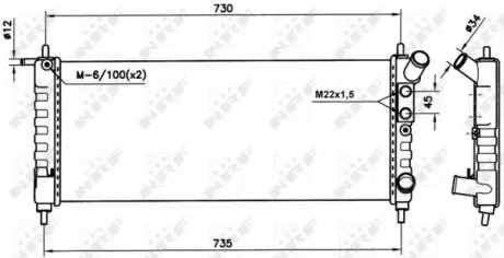 58154 Радіатор NRF підбір по vin на Brocar