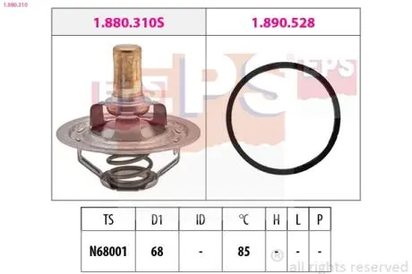 1880310 Термостат XM 2.1TD,XANTIA 85 EPS підбір по vin на Brocar