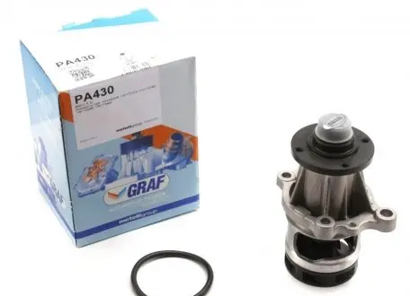 PA430 Помпа воды BMW 3/5/Z3 316i/316g/316Ci/318i/318is/318ti/518i/518g/1.8i/1.9i 89-03 (R/B) (7 лоп.) GRAF підбір по vin на Brocar