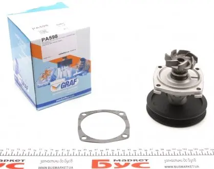 PA598 Помпа системи охолодження 1.4MPI 8V, 1.6MPI 8V FIAT Fiorino 88-00, Tipo 88-95, Tempra 90-97, Uno 84-95; LANCIA Dedra 89-99 GRAF підбір по vin на Brocar