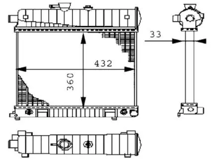 CR2207000S Радіатор, система охолодження двигуна MAHLE / KNECHT підбір по vin на Brocar