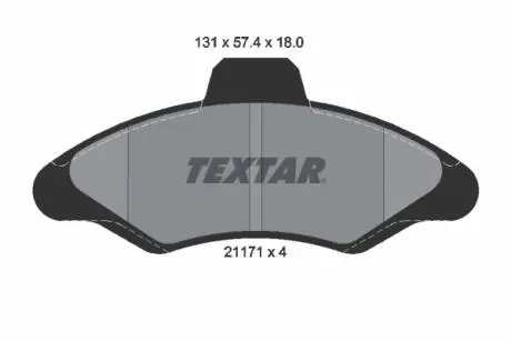 2117105 Тормозные колодки дисковые TEXTAR подбор по vin на Brocar