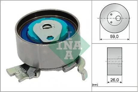 531067930 Ролик ГРМ Opel Astra 99-10 (натяжний) (59х26), Z20 LET INA підбір по vin на Brocar