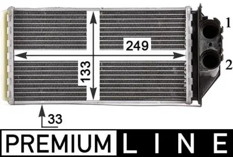 AH187000P Теплообмінник, система опалення салону MAHLE / KNECHT підбір по vin на Brocar