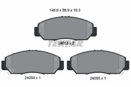2405301 Колодки гальмівні (передні) Honda Accord/FR-V 1.7-3.5 04- (Sumitomo) TEXTAR підбір по vin на Brocar