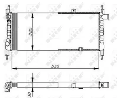 58711 Радіатор охолодження Opel Kadett E 1.2-1.6 -94 -AC NRF підбір по vin на Brocar