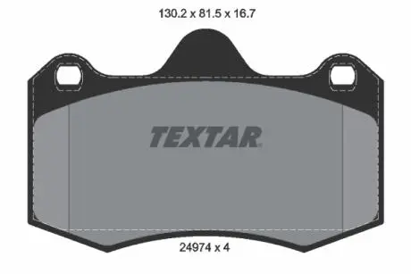 2497401 Комплект тормозных колодок, дисковый тормоз TEXTAR підбір по vin на Brocar