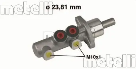 050259 Циліндр гальмівний (головний) Audi A6 94-97/Audi 80 91-96/Audi 100 90-94 (+ABS) METELLI підбір по vin на Brocar