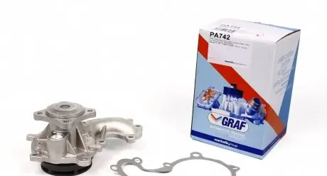 PA742 Помпа води Ford C-Max I/Focus I/II/Mondeo/Transit/Tourneo Connect 1.8DI/TDCi/TDDi 99- (R/B) (6 лоп.) GRAF підбір по vin на Brocar