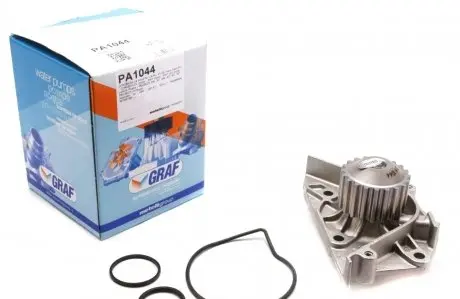 PA1044 Помпа воды Citroen C4/C5/C8/Jumpy/Fiat Scudo/Peugeot 206/307/406 1.8/2.0/2.2 99- (20z) (R/B) (6 лоп) GRAF подбор по vin на Brocar