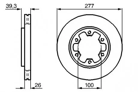 0986478532 Гальмівний диск BOSCH підбір по vin на Brocar