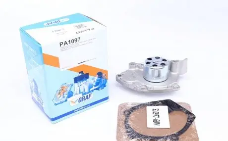PA1097 Помпа воды Renault Megane/Laguna/Scenic/Nissan Primera 1.9 dCi 02- (B/B Ext.) (10 лоп) (улучшенная) GRAF подбор по vin на Brocar