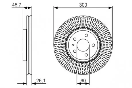0986479666 Диск тормозной BOSCH підбір по vin на Brocar