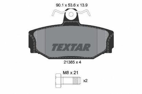 2138501 Комплект тормозных колодок, дисковый тормоз TEXTAR підбір по vin на Brocar