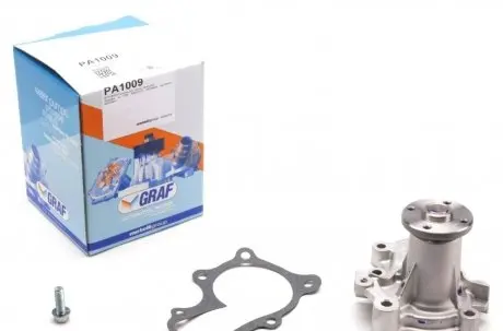 PA1009 Помпа воды Mitsubishi Colt V/Lancer V-VII/Space Wagon 1.3/1.5/1.6/12V/16V 95-13 (R/B)(7 лоп) GRAF подбор по vin на Brocar