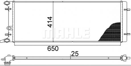 CR368001S Радиатор охлаждения Skoda Octavia/VW Bora/Golf IV 1.4-2.3/1.9TDI MAHLE / KNECHT подбор по vin на Brocar