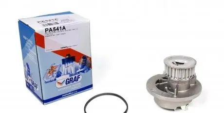 PA541A Помпа води Opel Astra G/Combo/Corsa C/Vectra B/C/Zafira A/B 1.4 16V/1.6 16V 98- (23z) (R/B) (7 лоп) GRAF підбір по vin на Brocar