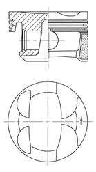 41705600 Поршень двигуна CITROEN /MINI (BMW) / PEUGEOT N12 B16 A / 5FK KOLBENSCHMIDT підбір по vin на Brocar