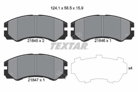 2184501 Тормозные колодки дисковые TEXTAR подбор по vin на Brocar