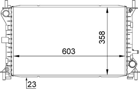 CR627000S CHŁODNICA FORD FOCUS 1,4-1,8 MAHLE / KNECHT підбір по vin на Brocar