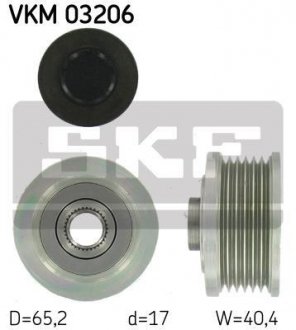 VKM03206 Механізм вільного ходу генератора SKF підбір по vin на Brocar