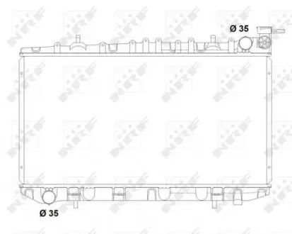 503497 Радіатор охолодження Nissan Primera 1.6i 90-98 NRF підбір по vin на Brocar