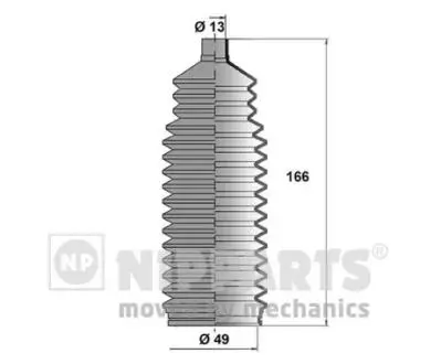 J2840900 Пильовик рульового механізма NIPPARTS підбір по vin на Brocar