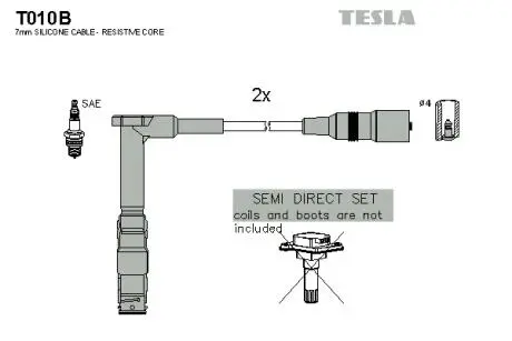 T010B Комплект кабелів високовольтних TESLA підбір по vin на Brocar
