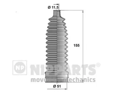 N2841035 Пыльник рулевого механизма NIPPARTS подбор по vin на Brocar