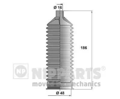 N2840510 Пильовик рульового механізма NIPPARTS підбір по vin на Brocar