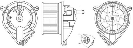 AB271000S Моторчик печки MB Sprinter/VW LT 96-06 MAHLE / KNECHT подбор по vin на Brocar